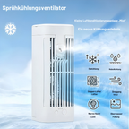 USB-Powered Mist & 3-Speed Desk Fan (Hanging Hook)