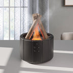 USB-Powered Remote-Controlled Flame-Mist Humidifier Lamp (250ml Tank)