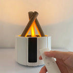 USB-Powered Remote-Controlled Flame-Mist Humidifier Lamp (250ml Tank)