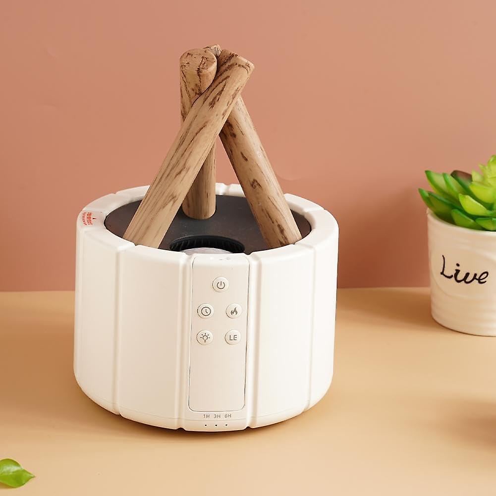 USB-Powered Remote-Controlled Flame-Mist Humidifier Lamp (250ml Tank)