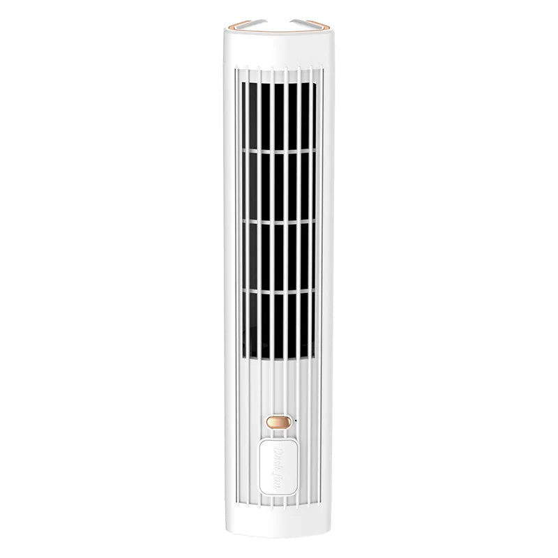 USB Rechargeable Bladeless Quiet Tower Fan (Three Speeds)