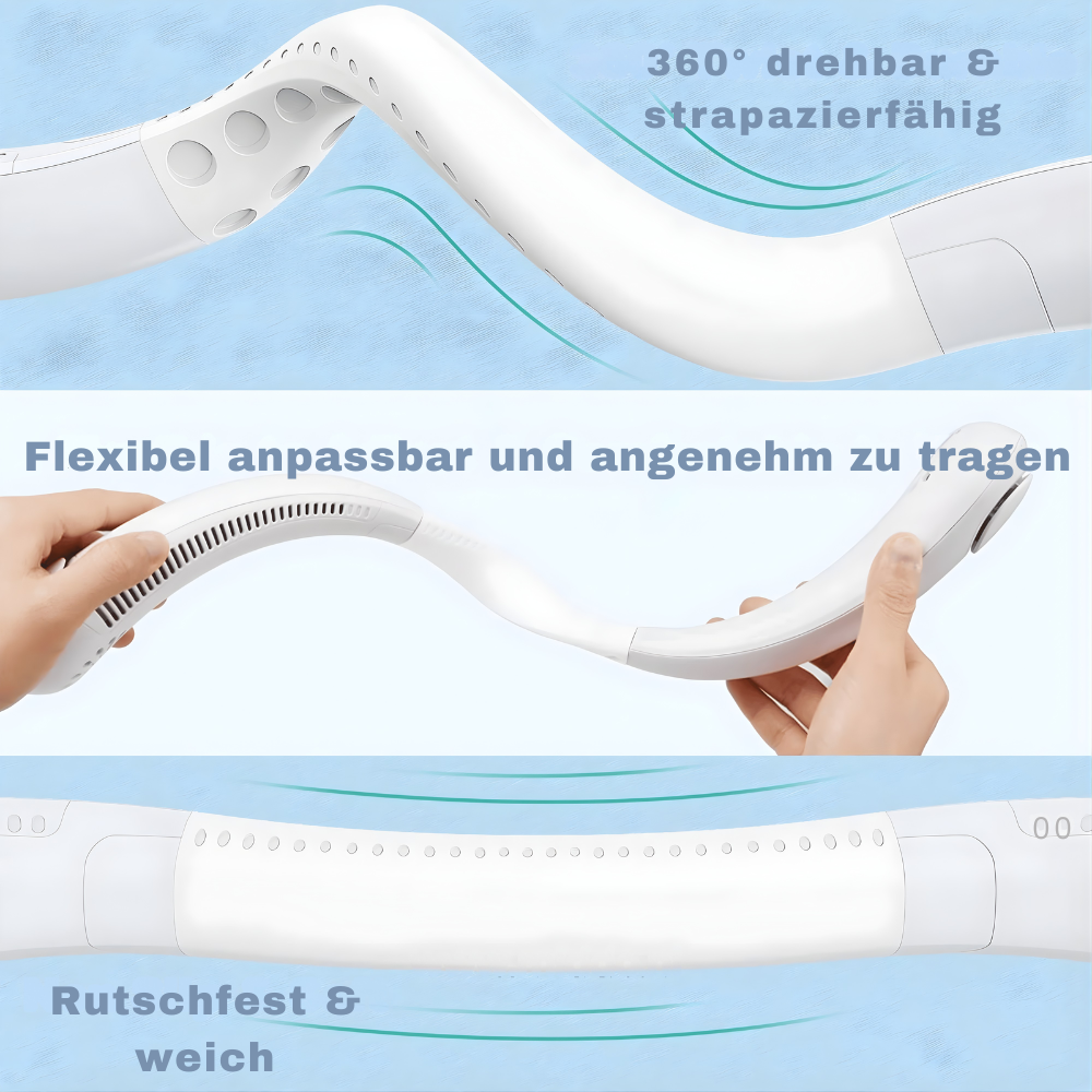 USB-Rechargeable & Hands-Free Neck Fan (3-Speed)