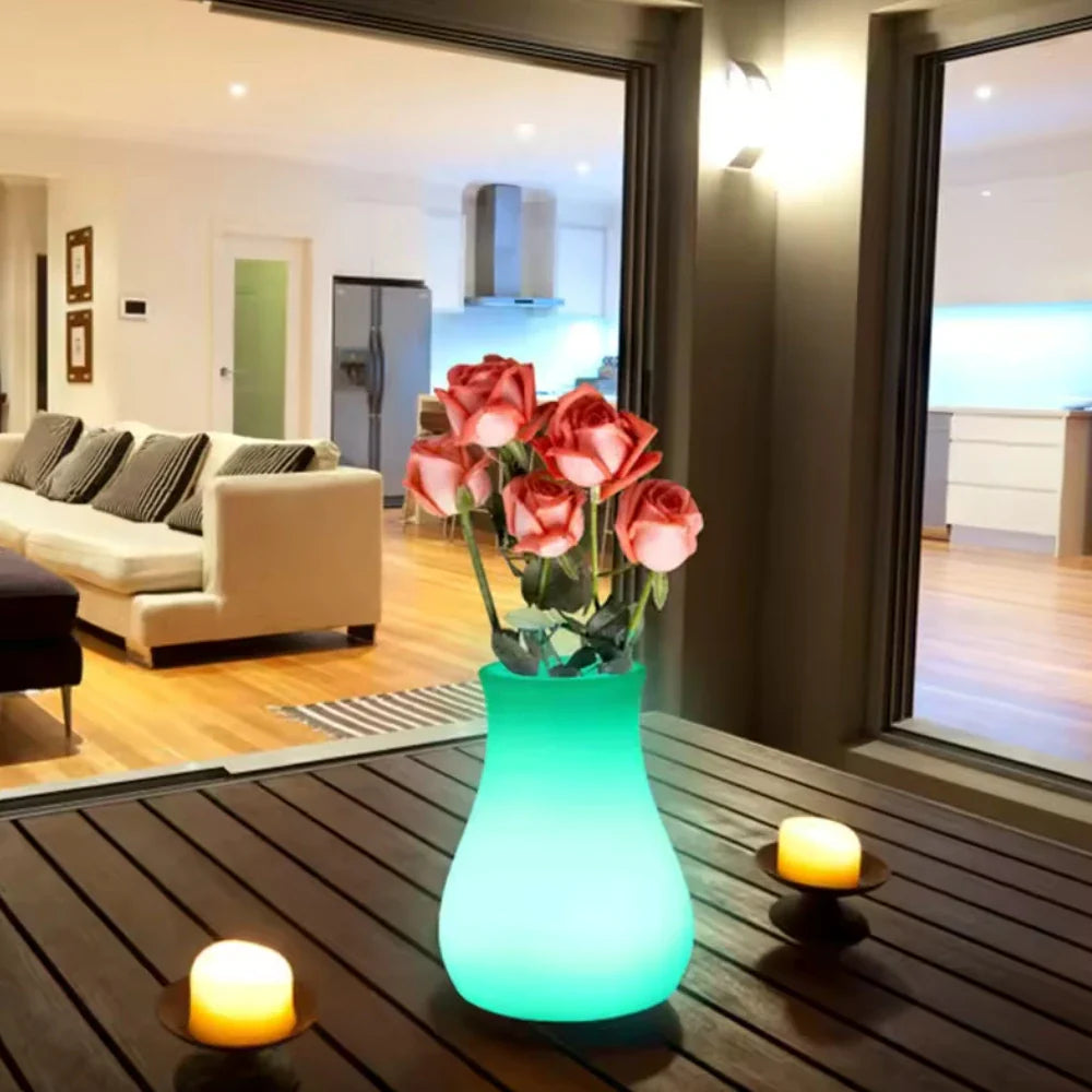 USB Rechargeable Remote-Controlled Color-Changing Vase