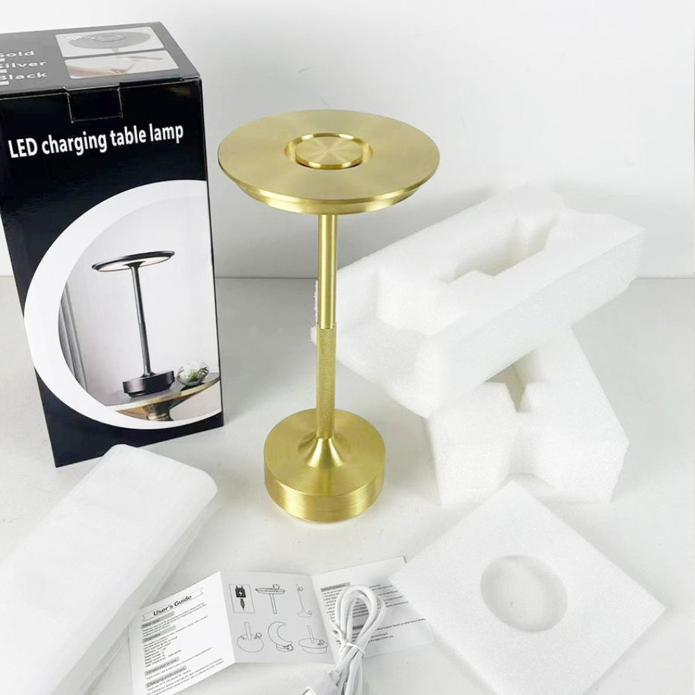 USB-Rechargeable Touch-Dimmable LED Aluminum Desk Lamp