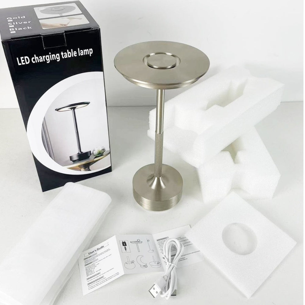 USB-Rechargeable Touch-Dimmable LED Aluminum Desk Lamp
