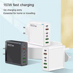 USB Wall Charger 160W Ultra-Fast USB-C & USB-A