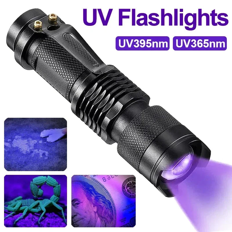 UV Flashlight 395 nm Aluminum Alloy Handheld