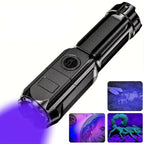 UV Flashlight Pet Stain Detection Rechargeable Adjustable Zoom