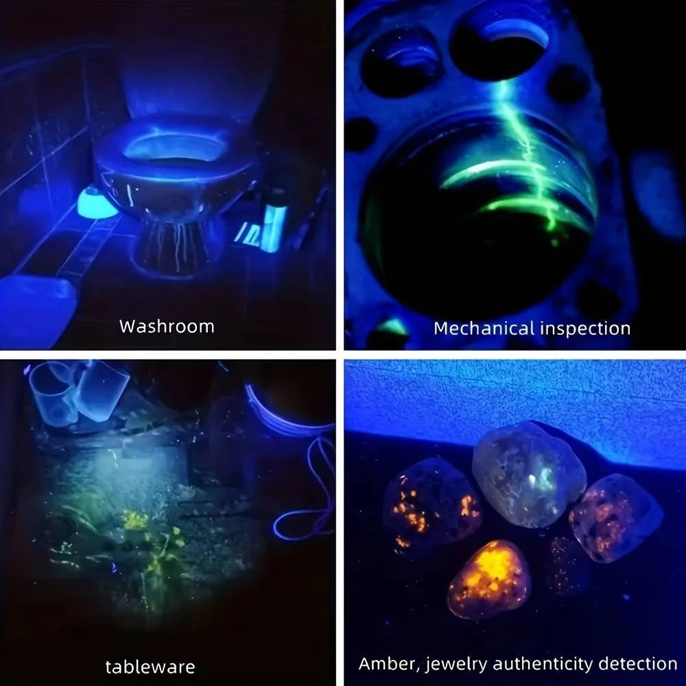 UV Flashlight Pet Stain Detection Rechargeable Adjustable Zoom