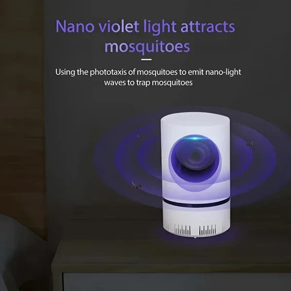 UV Insect Trap Whisper-Quiet USB-Powered Easy-Clean Pull-Out Tray