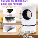 UV Insect Trap Whisper-Quiet USB-Powered Easy-Clean Pull-Out Tray