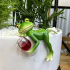 UV-Resistant Resin Frog Plant Hanger