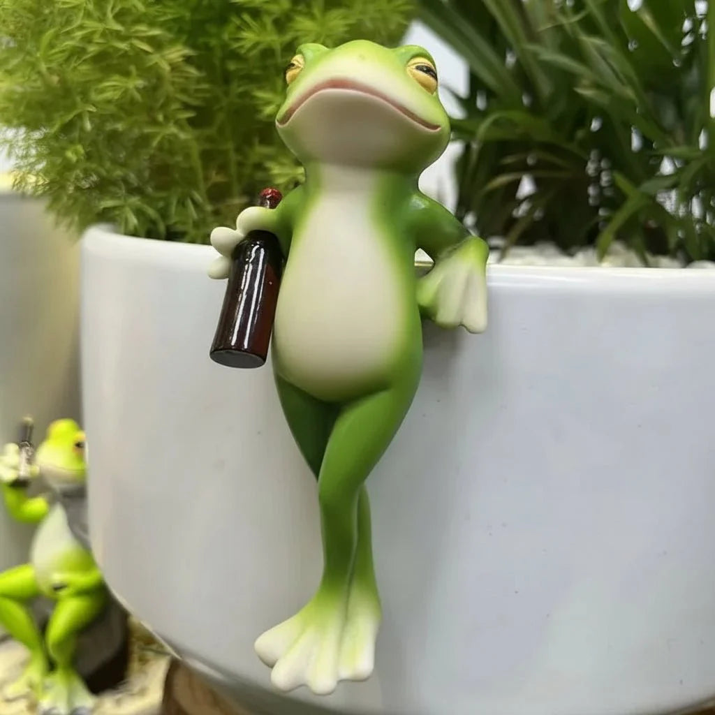 UV-Resistant Resin Frog Plant Hanger