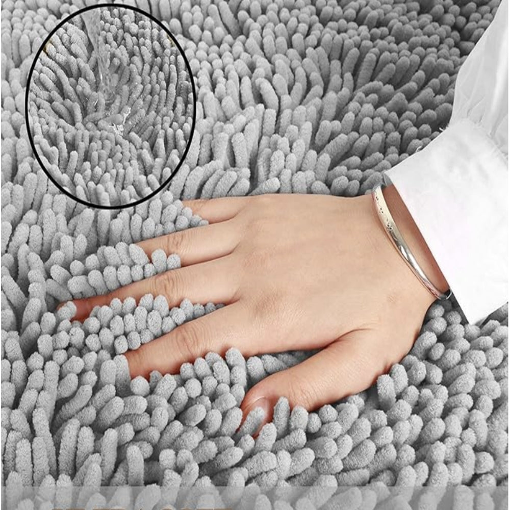 Ultra-Absorbent Chenille Memory Foam Non-Slip Bath Mat