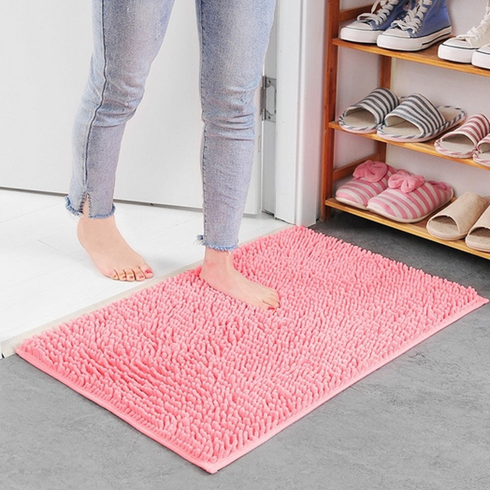 Ultra-Absorbent Chenille Memory Foam Non-Slip Bath Mat