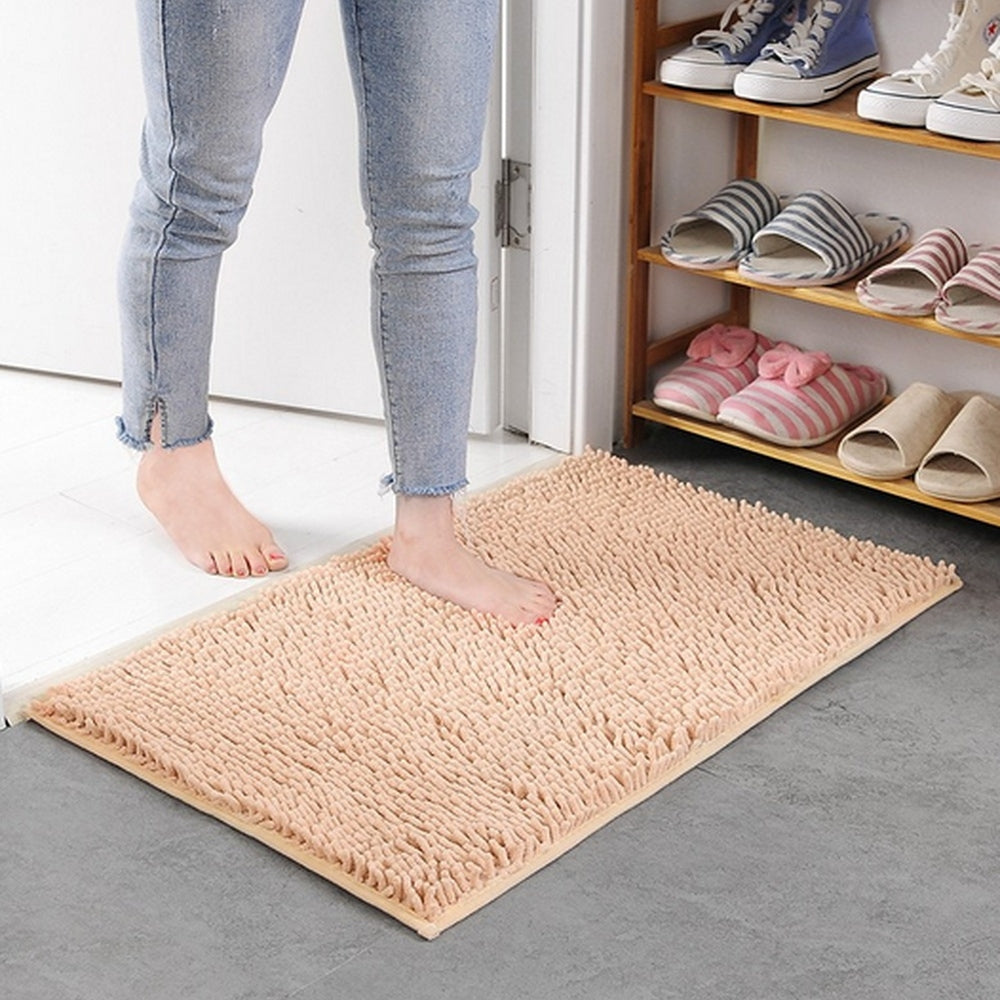 Ultra-Absorbent Chenille Memory Foam Non-Slip Bath Mat
