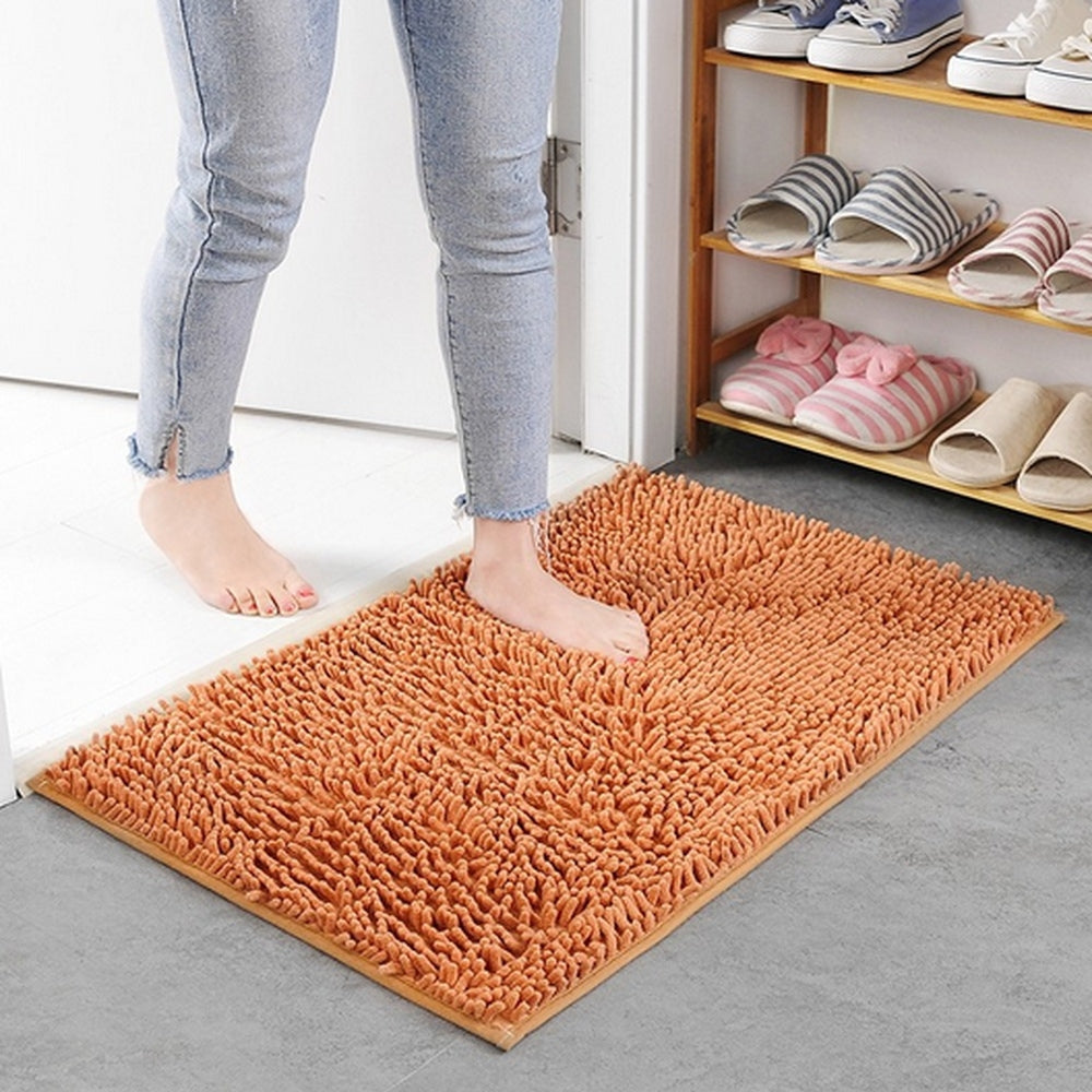 Ultra-Absorbent Chenille Memory Foam Non-Slip Bath Mat
