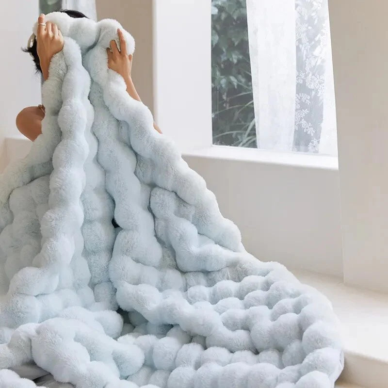 Ultra-Soft Double-Lined Faux-Fur Throw Blanket