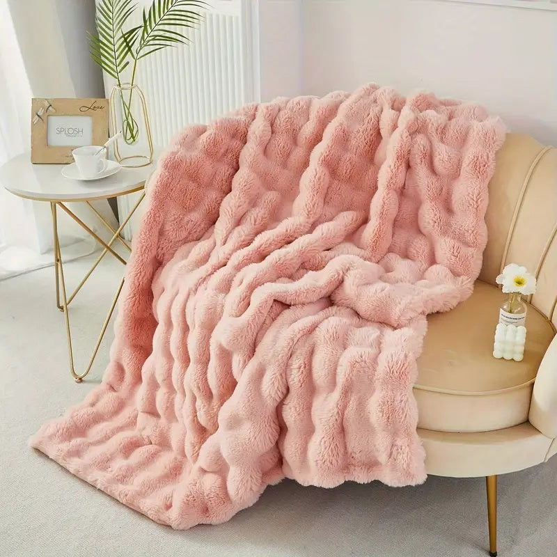 Ultra-Soft Double-Lined Faux-Fur Throw Blanket