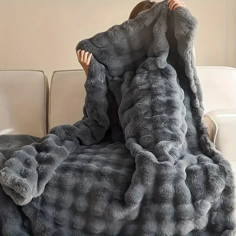 Ultra-Soft Double-Lined Faux-Fur Throw Blanket