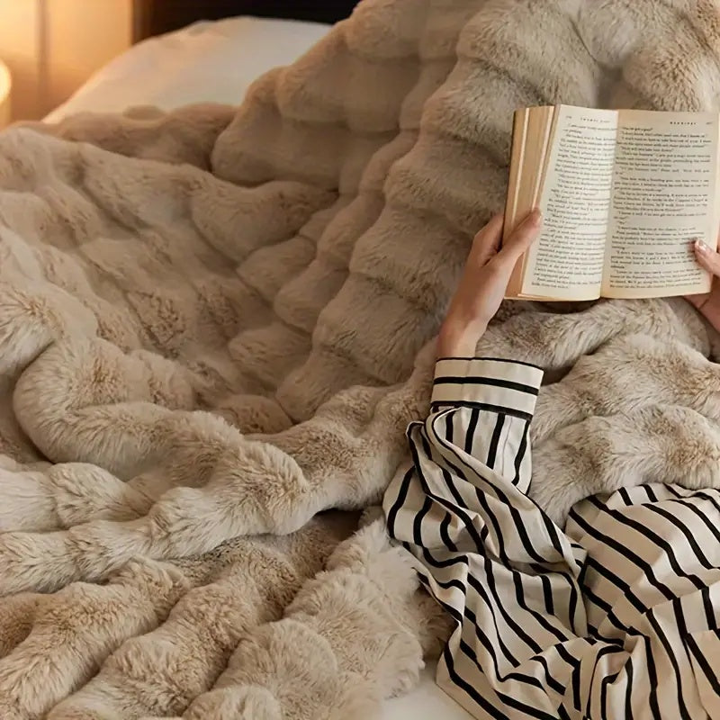 Ultra-Soft Double-Lined Faux-Fur Throw Blanket