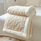 Ultra-Soft Reversible Brushed Sherpa Throw Blanket