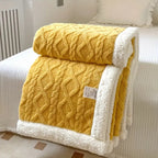 Ultra-Soft Reversible Brushed Sherpa Throw Blanket