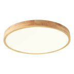 Ultra-Thin Solid Wood Integrated LED Flush Mount Ceiling Light (30 cm)