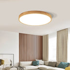 Ultra-Thin Solid Wood Integrated LED Flush Mount Ceiling Light (30 cm)