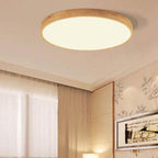 Ultra-Thin Solid Wood Integrated LED Flush Mount Ceiling Light (30 cm)