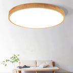 Ultra-Thin Solid Wood Integrated LED Flush Mount Ceiling Light (30 cm)