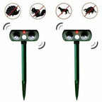 Ultrasonic Animal Repeller Solar Motion-Activated 30 Ft
