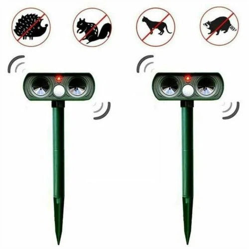 Ultrasonic Animal Repeller Solar Motion-Activated 30 Ft