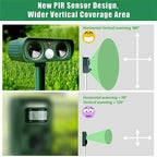 Ultrasonic Animal Repeller Solar Motion-Activated 30 Ft