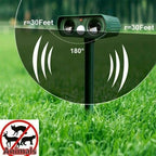 Ultrasonic Animal Repeller Solar Motion-Activated 30 Ft