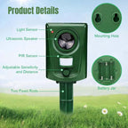 Ultrasonic Cat Repeller PIR Sensor 32.8 Ft Range