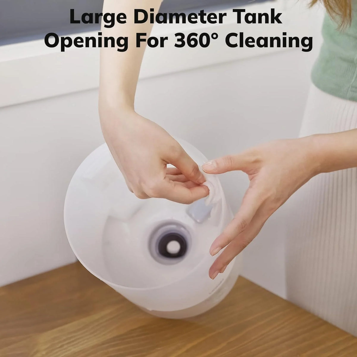 Ultrasonic Humidifier Whisper-Quiet 24-Hour Runtime Aromatherapy Tray