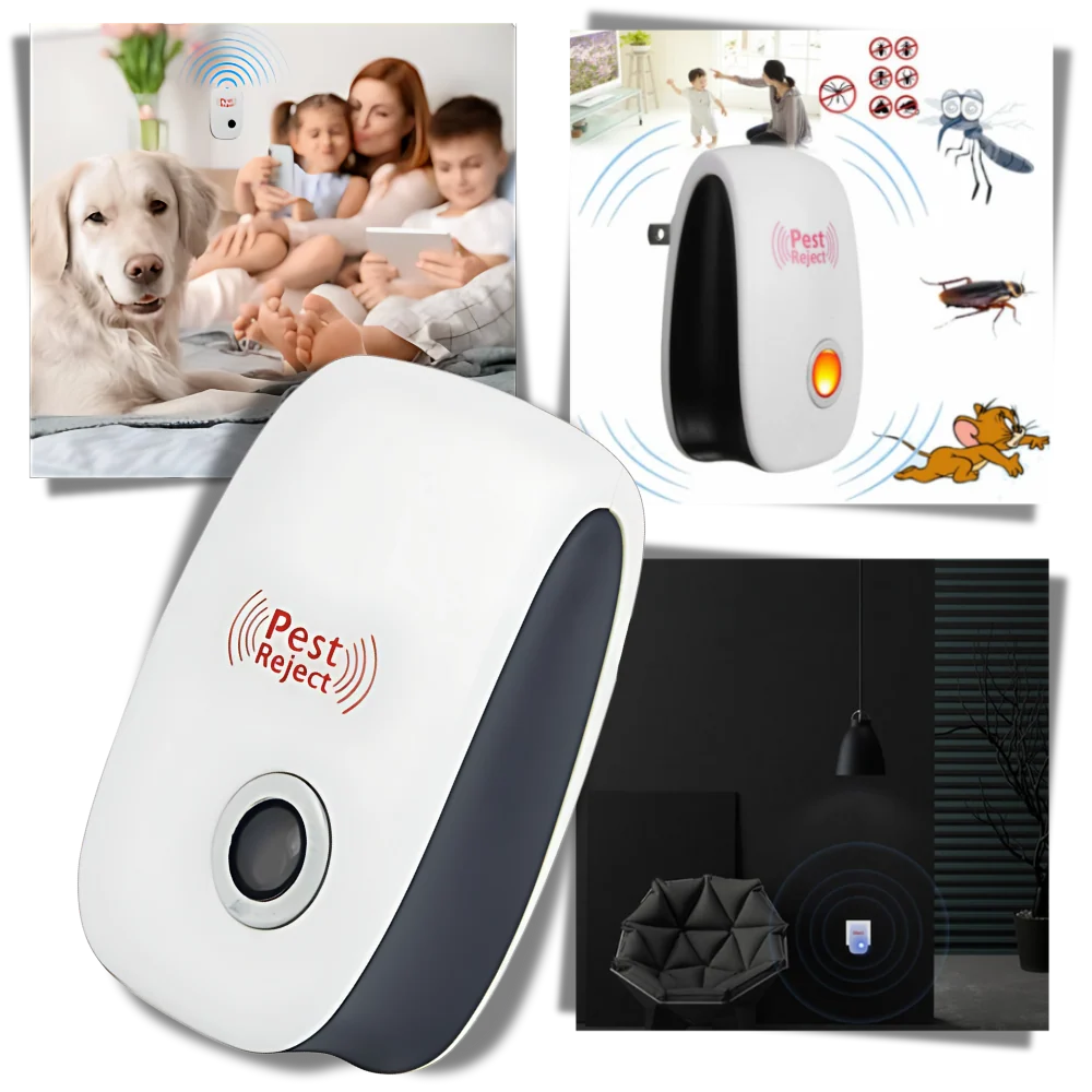 Ultrasonic Pest Repeller 1,615 Sq Ft Coverage Pet-Safe Energy-Efficient