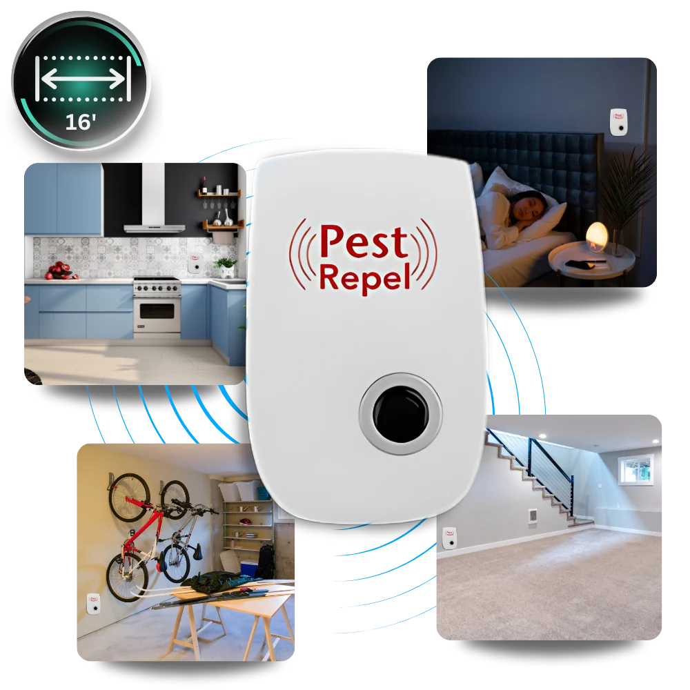 Ultrasonic Pest Repeller 1,615 Sq Ft Coverage Pet-Safe Energy-Efficient
