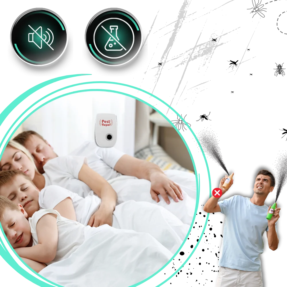 Ultrasonic Pest Repeller 1,615 Sq Ft Coverage Pet-Safe Energy-Efficient