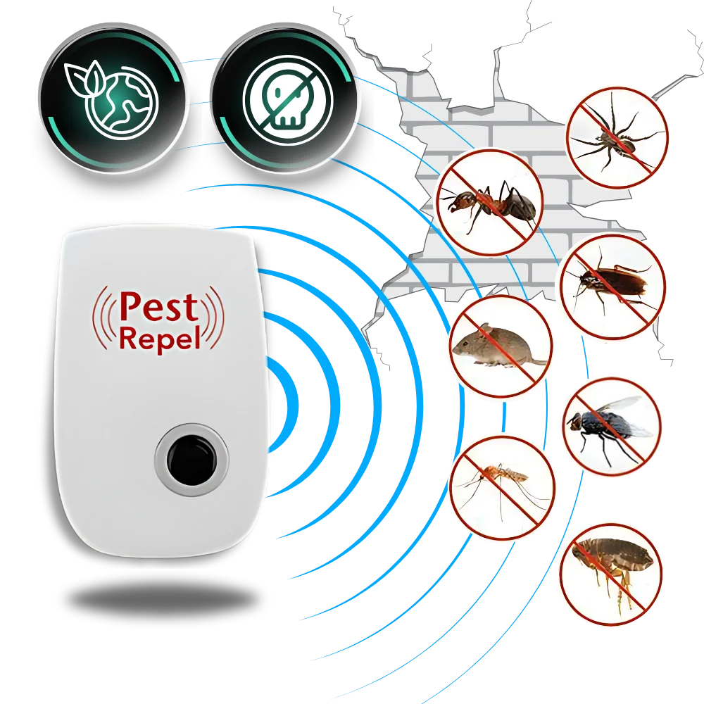 Ultrasonic Pest Repeller 1,615 Sq Ft Coverage Pet-Safe Energy-Efficient