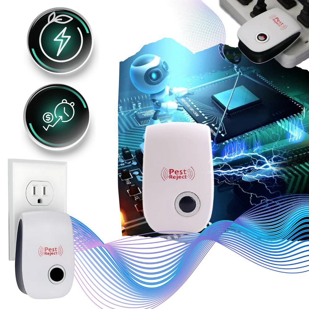 Ultrasonic Pest Repeller 1,615 Sq Ft Coverage Pet-Safe Energy-Efficient
