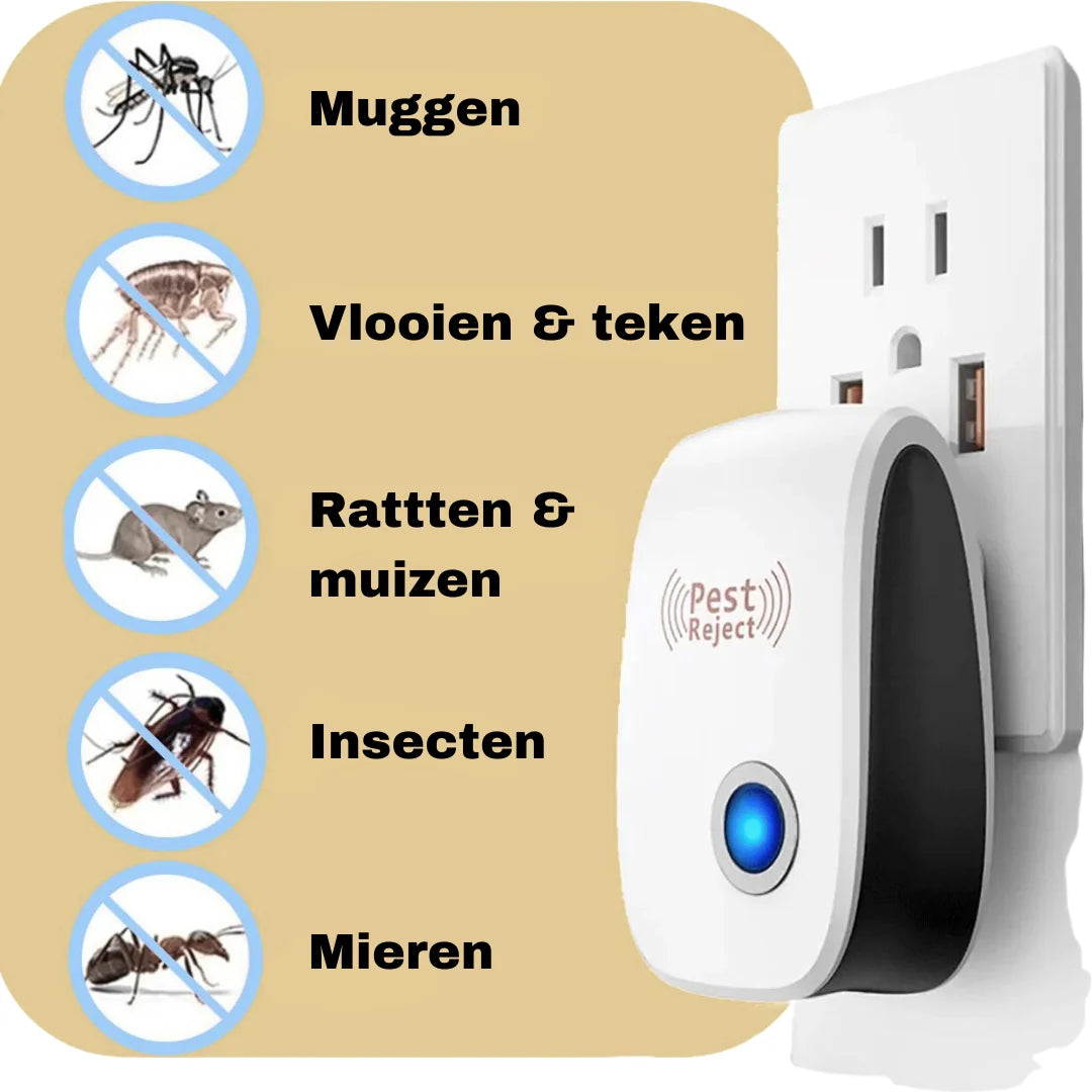 Ultrasonic Pest Repeller Electromagnetic Pet-Safe 430 Sq Ft Coverage