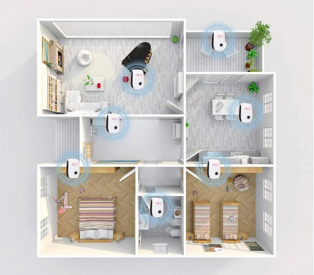 Ultrasonic Pest Repeller Plug-In Chemical-Free 431 Sq Ft
