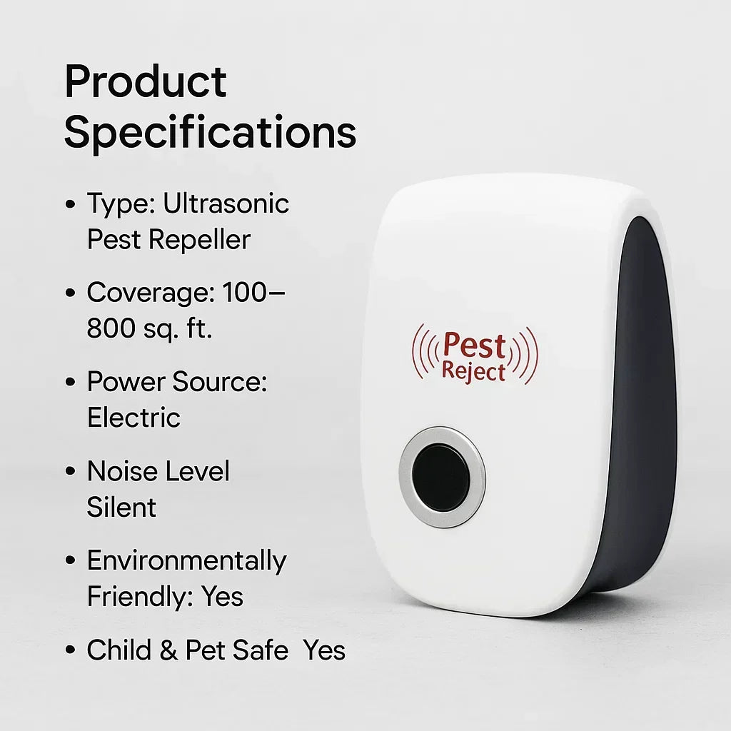 Ultrasonic Pest Repeller Silent Up To 8,611 Sq Ft