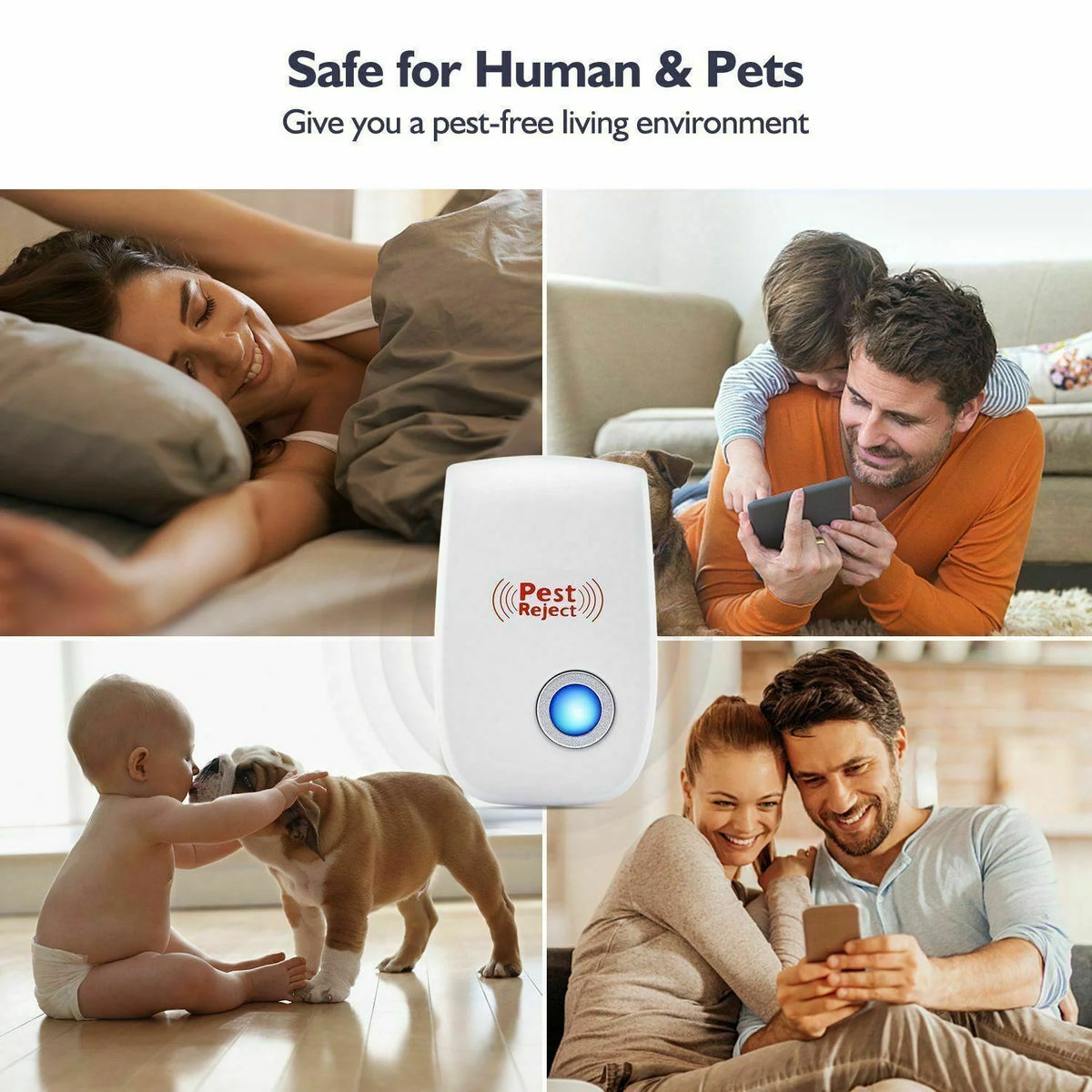 Ultrasonic Pest Repeller Silent Up To 8,611 Sq Ft