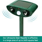Ultrasonic Pest Repeller Solar-Powered Motion-Activated Pet-Safe