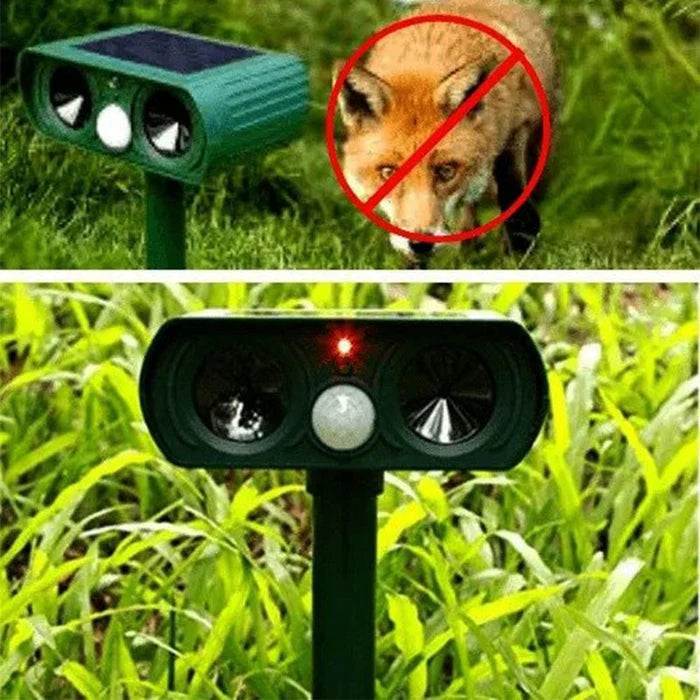 Ultrasonic Pest Repeller Solar-Powered Motion-Activated Pet-Safe