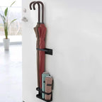 Umbrella Holder Wall-Mounted Iron Drip Tray No-Drill Install