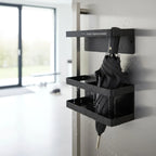 Umbrella Holder Wall-Mounted Iron Drip Tray No-Drill Install